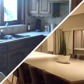 Keuken met leefruimte Ruiselede: voor & na